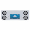 United Pacific 34723 Tail Light Panel Tail Light Panel - Chrome, Rear Center, with Four 12 LED 4" Reflector Lights &