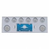 United Pacific 35060 Tail Light Panel Tail Light Panel - Stainless Steel, Rear, Center, with Two 7 LED 4" Reflector & Six 13