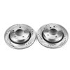 PowerStop Brakes EBR488XPR Disc Brake Rotor Set Evolution® Disc Brake Rotor - Performance, Drilled, Slotted and Plated