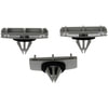 963-525D by DORMAN - Fender Flare Clip - Plastic, Gray, 0.87 in. Length, 0.16 in. ID, 0.31 in. OD, Metric