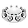 United Pacific 10257 Axle Hub Cover Dome Front Axle Cover With 33mm Standard Thread-On Nut Covers, Chrome