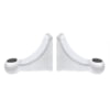 United Pacific 30438 Headlight Bracket Polished L Shape Headlight Bracket (Pair)