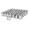10049CB by UNITED PACIFIC - 33mm x 2-3/4" Chrome Plastic Bullet Nut Covers With Flange- Push-On (60-Pack)