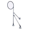 United Pacific 60036 Fender Mirror Tripod Mirror - 8.5", Round, Convex, Polished Stainless Steel Housing, for Heavy-Duty