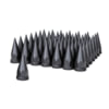 United Pacific 10548CB Wheel Lug Nut Cover Set 33mm x 4-3/4" Matte Black Spike Nut Covers With Flange- Thread-On (60-Pack)