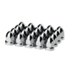 10049 by UNITED PACIFIC - 33mm x 2-3/4" Chrome Plastic Bullet Nut Covers With Flange, Push-On (Box of 20 )