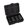 Cal-Van Tools 96120 Flip Socket 4 -Piece Half Size Metric Flip Socket Set, 1/2" Drive Impact Lug Nut Remover Kit with Case