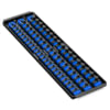 Ernst 8451 Drive Socket Storage Rail 18 In. 3 Rail Multi Drive 57 Twist Lock Clip Blue Socket Boss Organizer Tray