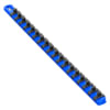 Ernst 8404 Drive Socket Storage Rail 18 In. 3/8 In. Drive Universal Socket Storage Rail Blue with 18 Locking Clips