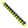 Ernst 8439HV 13â€ Socket Organizer with 11 Twist Lock Clips - HI-VIZ - 1/2â€