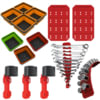 E-Z Red ORGBNDL Magnetic Tool Holder 7-Piece Complete Multi Category Magnetic Toolbox Trays and Organizers Bundle