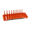Hansen Global 14053 1/4" Fractional SAE 3-Row Socket Tray, Orange