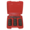 LTI Tools LT1233 Wheel Lug Nut Socket 4-Piece 1/2 In. Drive Dual Sided Flip Impact Socket Chrome Cap Lug Nut Remover Kit