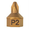 Mayhew Tools 16106 Socket Driver Bit No 2 Phillips Dual Drive Insert Bit with 1/4 Square and 7/16" Hex Drive