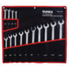 Sunex Tools 9915A AN Wrench Set 14-Piece SAE Combination Wrench Set - Full Polish V-Groove Design