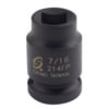 Sunex Tools 214FP Socket 7/16 in. x 1/2 in. Drive Female Pipe Plug Impact Socket in Black-Oxide Chrome Molybdenum Alloy Steel