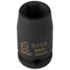 Sunex Tools 809 Socket 9/32" x 1/4" Drive 6-Point Impact Socket in Chrome Molybdenum Alloy Steel with Radius-Corner Design