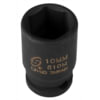 Sunex Tools 810M Socket 10 mm x 1/4" Drive 6-Point Impact Socket in Chrome Molybdenum Alloy Steel with Radius-Corner Design