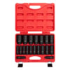 Sunex Tools 2641 Socket Set Sunex Tools 2641 19 PC. 1/2" Drive 3/8"-1-1/2" SAE Deep Impact Socket Set