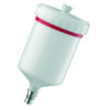 SATA 27243 Spray Gun Cup Reusable 0.6 Liter QCC PVC Plastic Gravity Paint Cup for Spray Guns, without Fine Thread