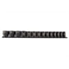 Sunex Tools 2678A Socket 1/2" Drive SAE 12-Point Impact Socket Set on Storage Rail in Chrome Molybdenum, 7/16" and Larger