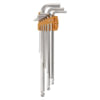 Vessel Tools 8309BPLU Ball Point Hex L-Key Wrench (Long Type) 9PC. Set No.8309BP-LU