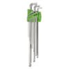 Vessel Tools 8209BPLU Ball Point Hex L-Key Wrench Stubby (Long Type) 9PC. Set No.8209BP-LU