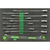 Vim Tools SAR100 Wrench Set 10-Piece Metric Slim Angled 12-Point Ratcheting Wrench Set 10 to 19 mm EVA Foam Tray