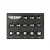 Vim Tools XZN100A Driver Bit Set 13-Piece Stubby Low Profile XZN Triple Square Socket Driver Set with Storage Rail