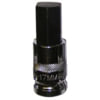 Vim Tools HM-17MM Driver Bit Set 17 mm Metric Hex Bit Socket Driver 1/2 In. Square Drive Chrome Plated Steel Hand Tool