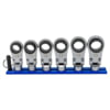 Vim Tools NORA150XL Wrench Set 6-Piece Metric 12-Point Nano Flex Offset Ratcheting Wrench Attachment Set 3/8 In. Drive