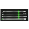Vim Tools DFXL150 Wrench Set 5 PC. DEEP SPLINE RATCHETING FLEX HEAD WRENCH SET (15-19 MM)