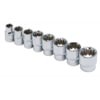Titan 15203 Socket Drive Extension 8 Pc., 3/8 Ft. Drive SAE Spline Socket Set Extension Ideal for Professional Hand Tools Use