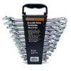 Titan 17398 Wrench Set 22-Piece SAE and Metric Combination Wrench Set Mirror Polish Cr-V Steel