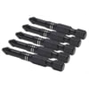 Titan 16075 Driver Bit Set 5-Piece 2-Inch PH2 Phillips Corrosion Resistant High Torque Torsion Impact Drill Bit Set