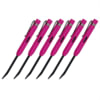 Vim Tools MPBPK-6PK Pry Bar 6-Pack Mini Curved Pocket Pry Bars with Pink Rare Earth Magnet End Caps Forged Steel