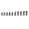 Vim Tools VUMS400 Universal Joint Socket 10-Piece Metric Stubby Universal Joint Socket Set 1/4 In. Drive Storage Rail