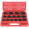 Astro Pneumatic 7115 Wrench Set 15-Piece Metric Flare Crowfoot Wrench Set, 8mm-24mm, 3/8-Inch and 1/2-Inch Drive
