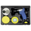 Astro Pneumatic 3050 Polishing Tool Kit 21-Pieces, 3/16" Orbit 13,000-16,000 RPM Dual Action Air Sander and Polisher Kit