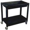 Astro Pneumatic 8330 Utility Cart Heavy Duty Plastic 2-Shelf Utility Cart, Black