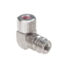 FJC, Inc. 2633 A/C Refrigerant Retrofit Fitting A/C High Side Service Port Retrofit Adapter, 90 Degree, 3/16 Flare to R-134a