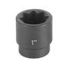 Grey Pneumatic 2522S Socket 1/2" Drive x 11/16" 8-Point Size, 1.5mm Length, Impact Socket, Type II Shape