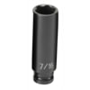 Grey Pneumatic 914DS Socket 1/4" Drive x 7/16" Hex Size, 1.97" Deep Length, Impact Socket, Type II Shape
