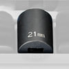 Grey Pneumatic 2121M Socket 1/2" Drive x 21mm 12-Point Size, 38mm Length, Impact Socket, Type II Shape
