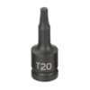 Grey Pneumatic 920T Socket Driver Bit 1/4" Drive x T20 Size, Internal Star Impact Socket Driver Bit