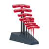 Bondhus Corp. 13389 Hex Key 8-Piece Metric Hex End Graduated Length T-Handle Driver Set with Bench Storage Stand