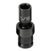 Grey Pneumatic 910US Socket 1/4" Drive x 5/16" Hex Size, 1.69" Length, Universal Impact Socket