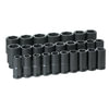 Grey Pneumatic 8026MD Socket Set 26-Piece, 3/4" Drive, 6-Point, Metric, Deep Length Impact Socket Set, with Metal Case