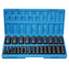 Grey Pneumatic 1726MD Socket Set 26-Piece, 1/2" Drive, 12-Point, Metric, Deep Length Impact Socket Master Set, with Case
