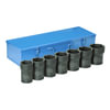 Grey Pneumatic 8370 Rack and Pinion Seal Kit 3/4" Dr Truck Pinion Locknut Impact Socket Set, 7 pc